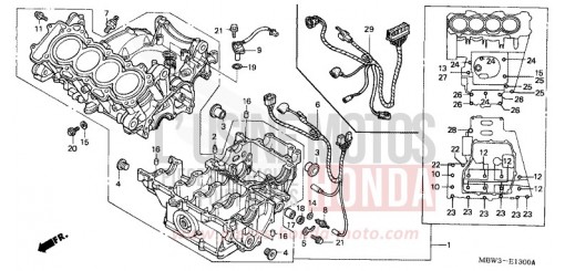 CARTER MOTEUR CBR600F1 de 2001